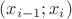 $(x_{i-1};x_{i})$