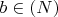 $b \in \mathbb(N)$