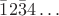 $\bar12\bar34\ldots$