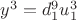 $y^3=d_1^9u_1^3$