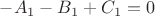 $\[ - {A_1} - {B_1} + {C_1} = 0\]$