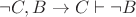 $\neg C, B \rightarrow C \vdash \neg B$