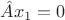 $\hat{A}x_1=0$