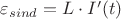 $\varepsilon_{sind}=L\cdot I'(t)$