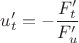 $u'_t=-\dfrac{F'_t}{F'_u}$