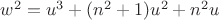 $w^2=u^3+(n^2+1)u^2+{n^2}u$
