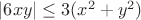 $|6xy|\le 3(x^2+y^2)$