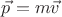 $\vec p = m \vec v$