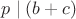 $p\mid (b+c)$