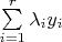 $\sum\limits_{i=1}^r \lambda_iy_i$