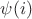 $\psi(i)$