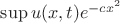 $\sup u(x,t)e^{-cx^2}$