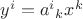 $y^i=a^i{}_k x^k$