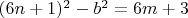 $(6n+1)^2-b^2=6m+3$