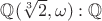 $\mathbb{Q}(\sqrt[3]2,\omega):\mathbb{Q}$