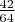 $\frac{42}{64}$