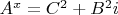 $A^x=C^2+B^2i$