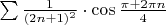 $\sum\frac1{(2n+1)^2}\cdot\cos\frac{\pi+2\pi n}4$