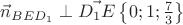 $\vec{n}_{BED_1} \perp \vec{D_1E} \left\lbrace 0;1;\frac{7}{3}\right\rbrace