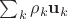 $\sum_k\rho_k{\bf u}_k$