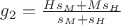 $g_2=\frac{Hs_M+Ms_H}{s_M+s_H}$