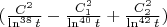$(\frac{C^2}{\ln^{38}t} - \frac{C_1^2}{\ln^{40}t} + \frac{C_2^2}{\ln^{42}t})$