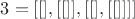 $3=[[], [[]], [[], [[]]]]$