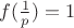 $f(\frac1p)=1$