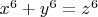 $x^6+y^6=z^6$