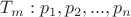 $T_m : p_1,p_2,...,p_n$