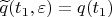 $\widetilde q(t_1,\varepsilon) = q(t_1)$