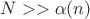 $N >> \alpha(n)$