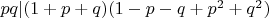 $pq|(1+p+q)(1-p-q+p^2+q^2)$