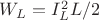 $W_{L}=I^2_{L}L/2