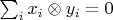 $\sum_i x_i\otimes y_i=0$