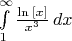 \int\limits_1^\infty \frac{\ln{[x]}}{x^3}\,dx