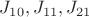 $J_{10}, J_{11}, J_{21}$