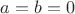 $a=b=0