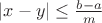 $|x-y|\leq\frac{b-a}{m}$