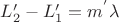 $\[L{'_2} - L{'_1} = {m^'}\lambda \]$
