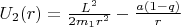 $U_2(r) = \frac{L^2}{2m_1r^2}-\frac{a(1-q)}{r} $