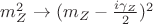 $m_Z^2 \rightarrow (m_Z- \frac{i \gamma_Z}{2})^2$