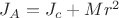 $J_A=J_c+Mr^2$