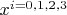 $x^{i=0,1,2,3}$