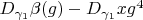 $D_{\gamma_1} \beta(g)-D_{\gamma_1}  x g^4$