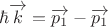 $$\hbar \overrightarrow{k}=\overrightarrow{p_1}-\overrightarrow{p_1}$$