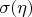$\sigma(\eta)$