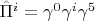 $\hat{\Pi}^i=\gamma^0\gamma^i\gamma^5$