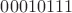 $00010111$
