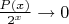 $\frac{P(x)}{2^x}\to 0$